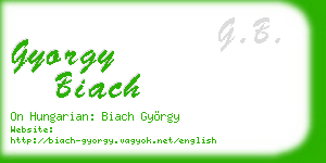 gyorgy biach business card